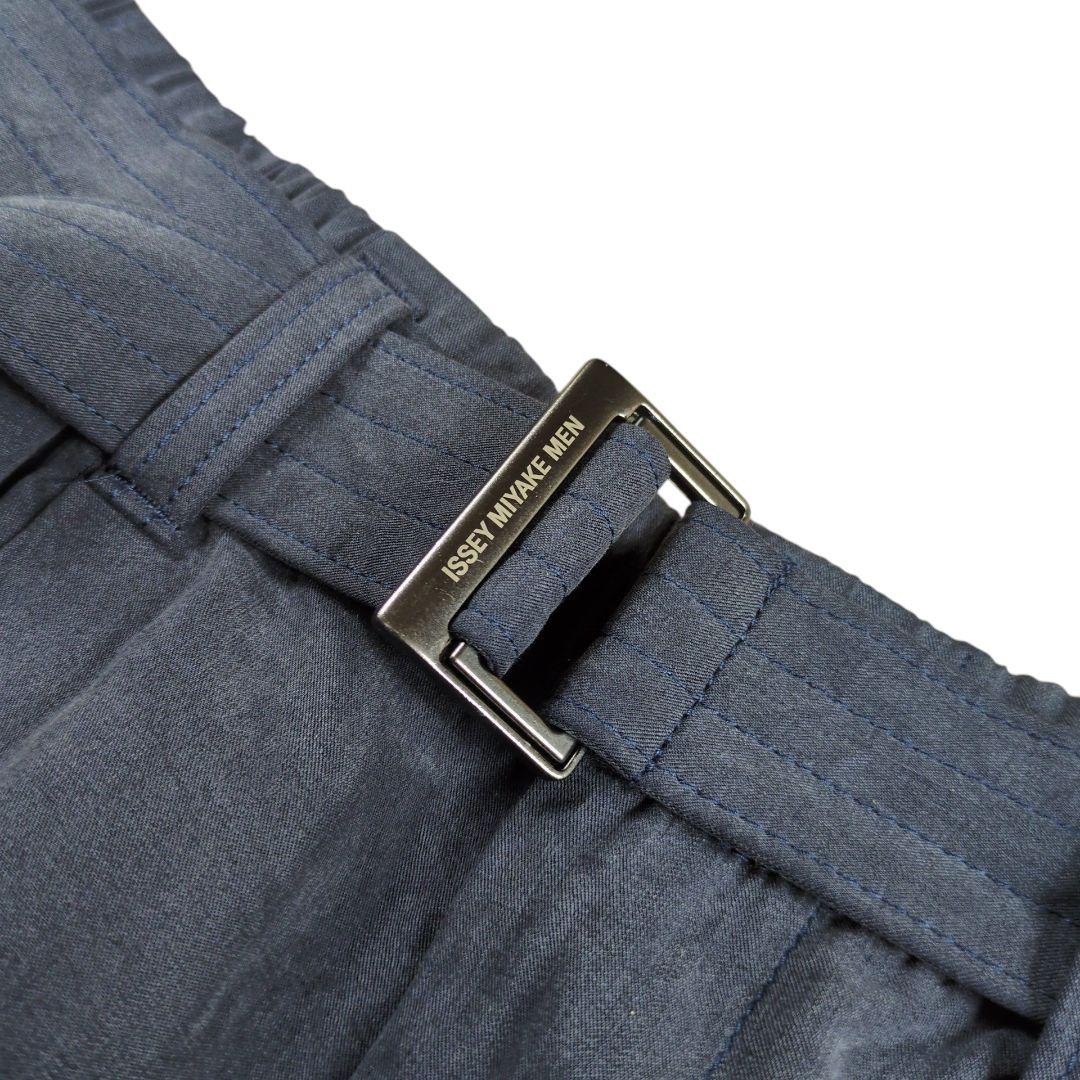 【美品】イッセイミヤケ メン ベルト付き タック スラックス
