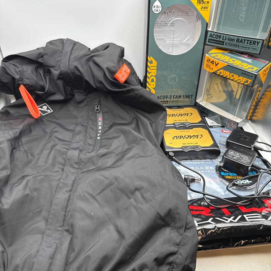 Burtle 新作　空調服　フルセット　予備バッテリー付き　　n83