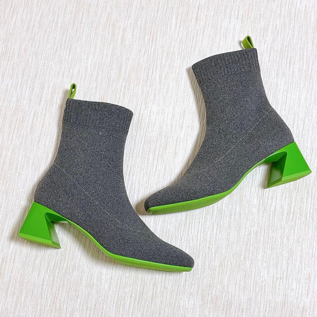 VIVAIA ビバイア Regina Pro ショートニットブーツ 撥水 グレー