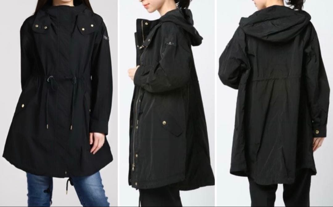 美品✨タトラス EUDEMO ナイロンモッズコート ナイロン フーデッド 黒 S