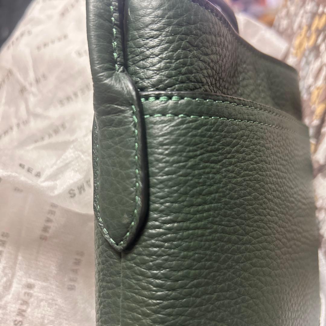 新品　コーチレザー スマホバック　ショルダーバッグ　携帯ポーチ