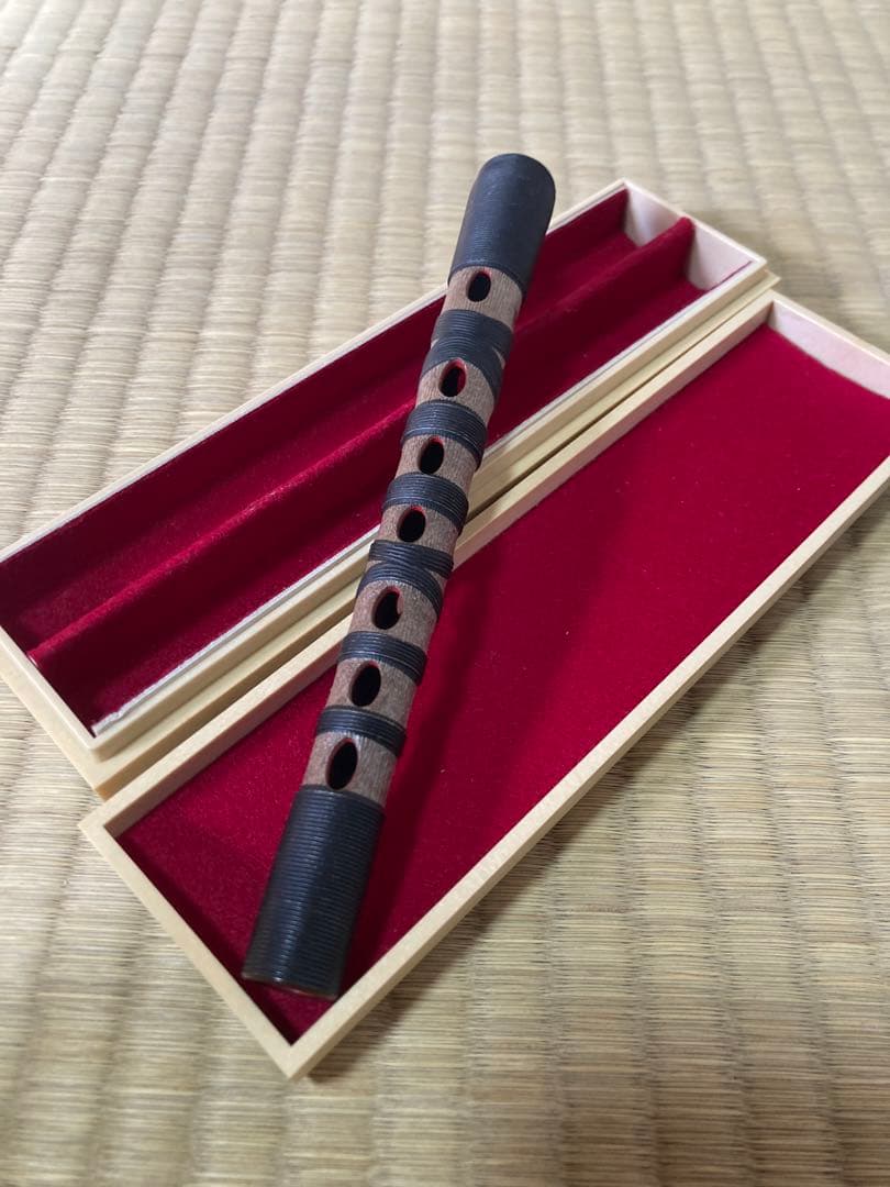 篳篥ひちりき 樹脂製　プラスチック管　すぐ鳴る盧舌ろぜつ付　専用ケース　雅楽⑨