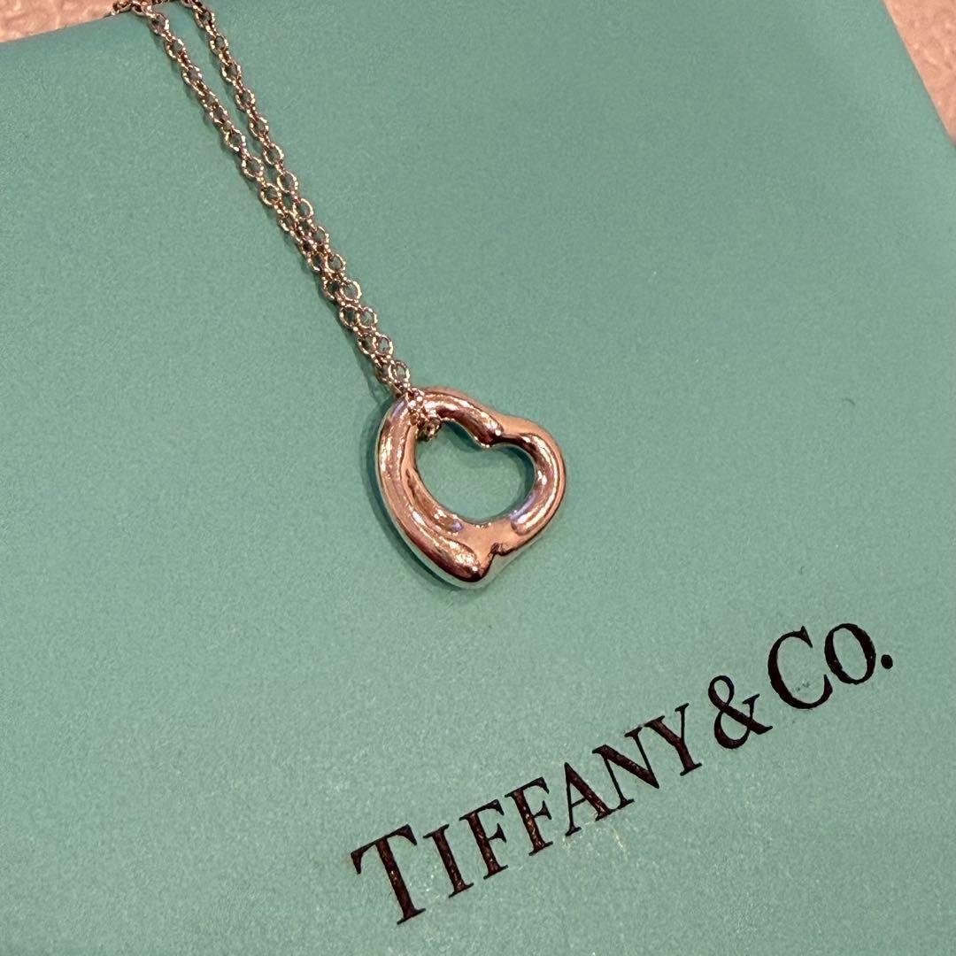 Tiffany & Co. オープンハート ネックレス 11mm AG925