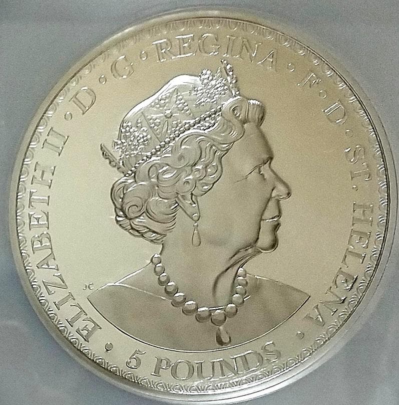 2021年 セントヘレナ ウナとライオン 5オンス銀貨 NGC PF69UCFR