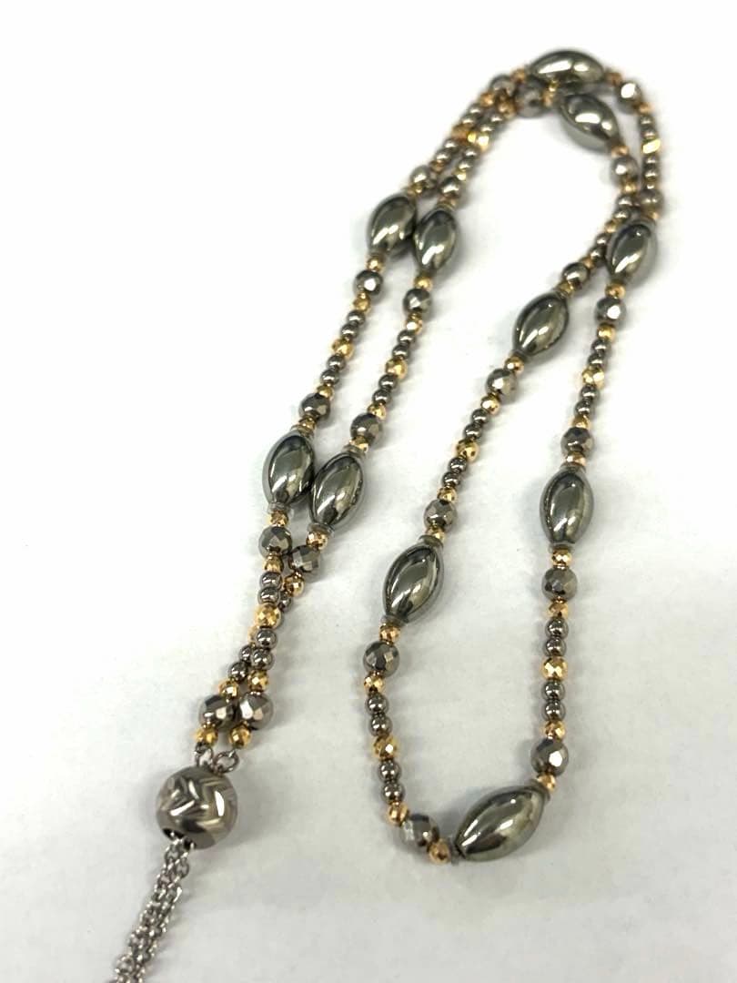 スーパーゲルマ・チタンネックレス　K18含む　デザイン　ユニオンマテリアル