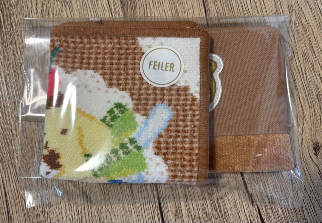 FEILER ポムポムプリン　テディ　ハンカチ&ポーチ