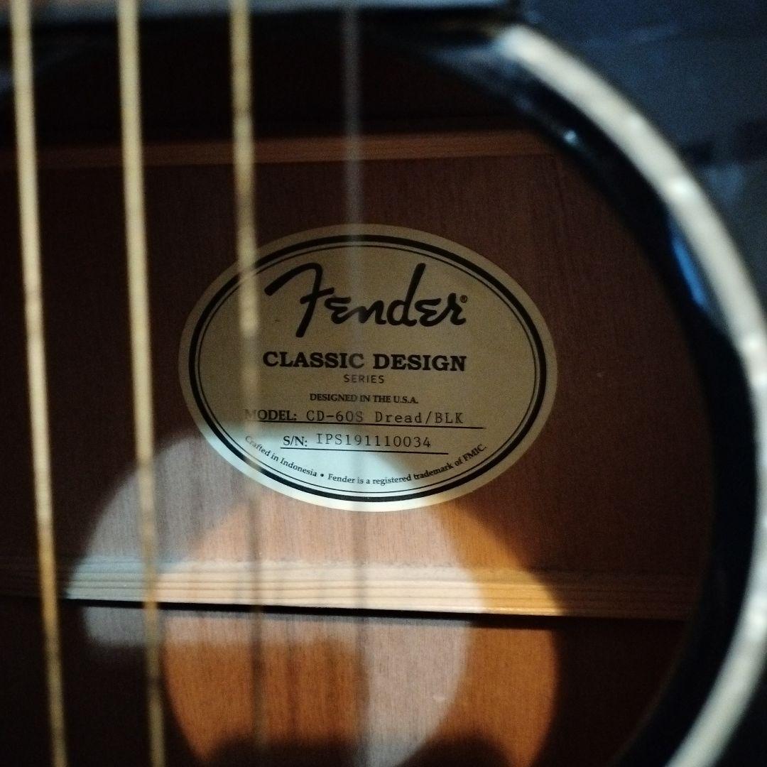 Fender CD-60S Black アコースティックギター スタンド付き