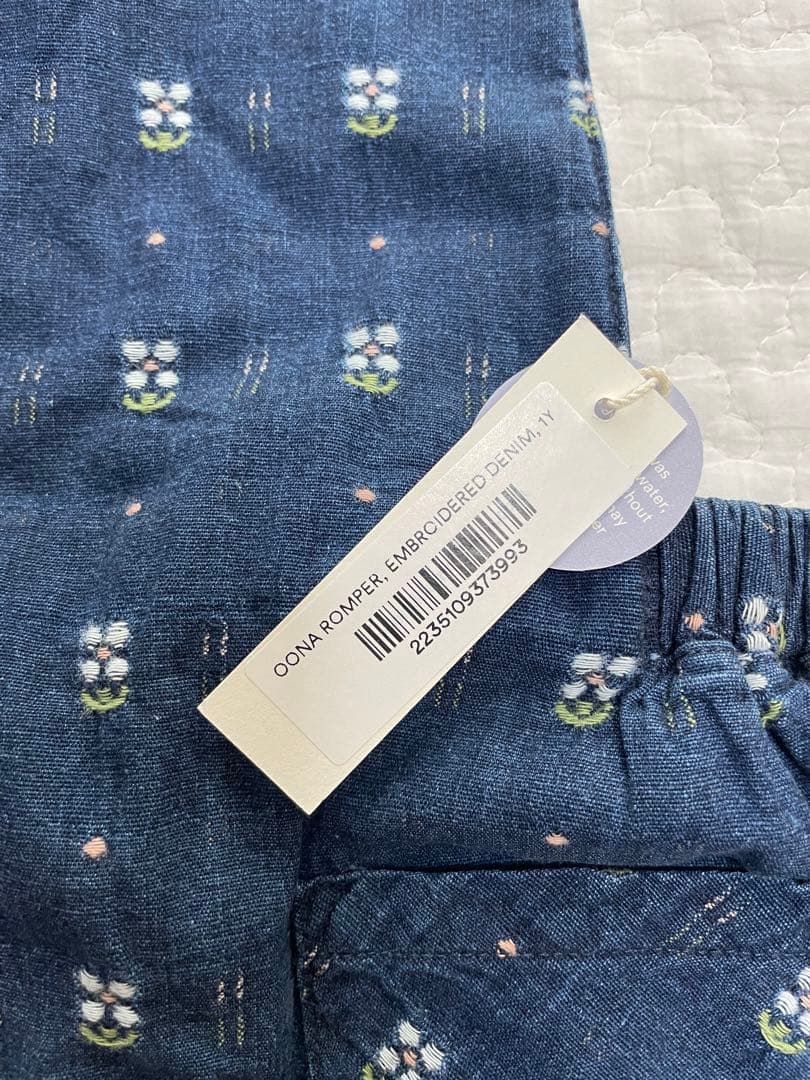 ロンパース・カバーオール Soor ploom oona romper embroidered denim