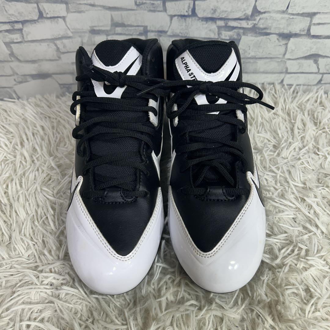 NIKE ナイキ　アメリカンフットボール　スパイク　レザー　黒　白　27.5cm