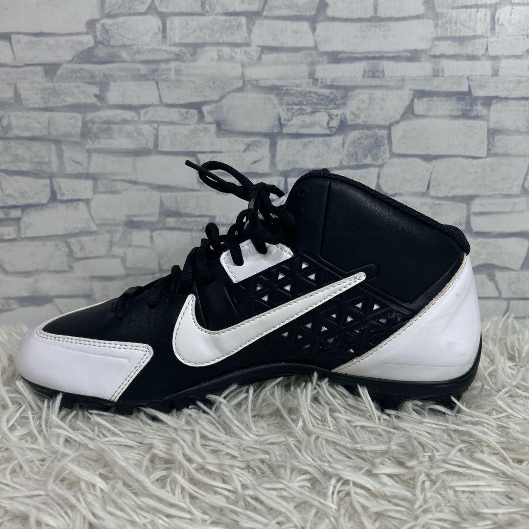NIKE ナイキ　アメリカンフットボール　スパイク　レザー　黒　白　27.5cm