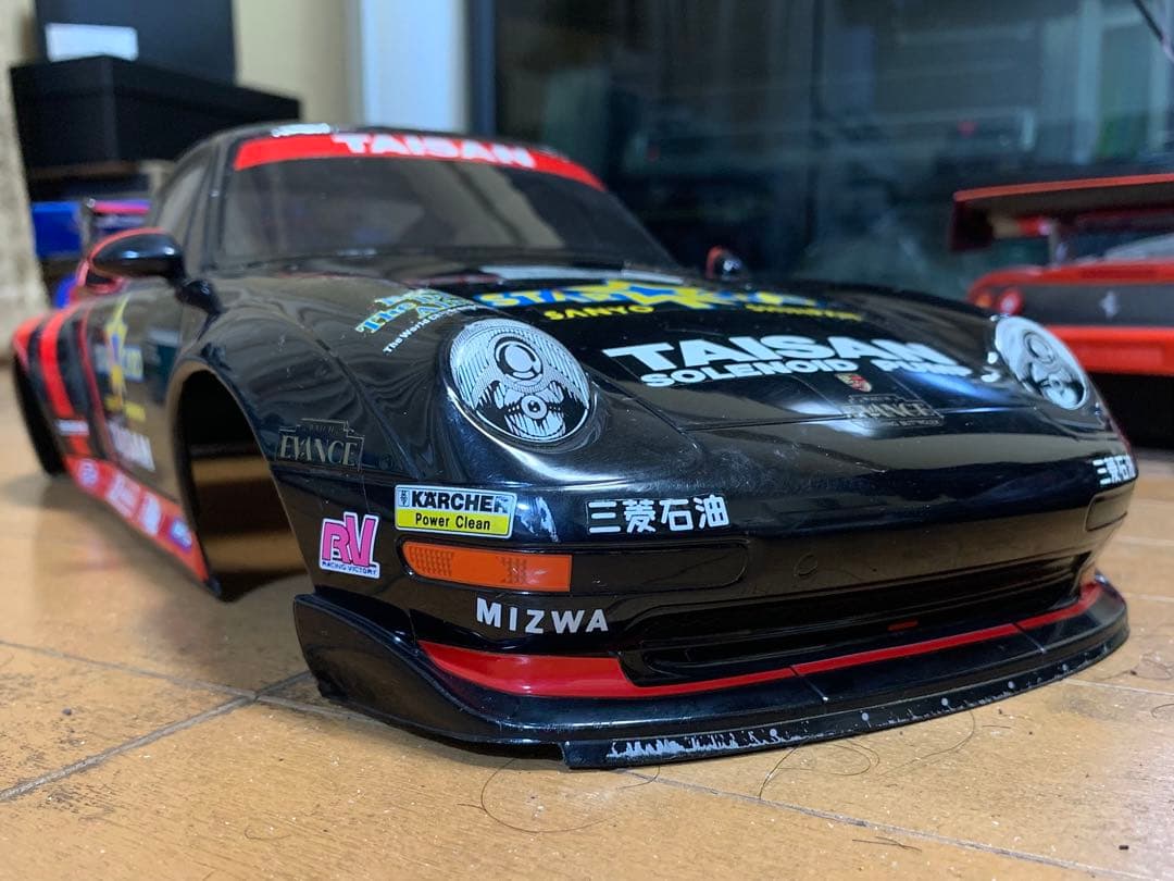 田宮模型RCカー用ボディ　タイサンポルシェ911GT2