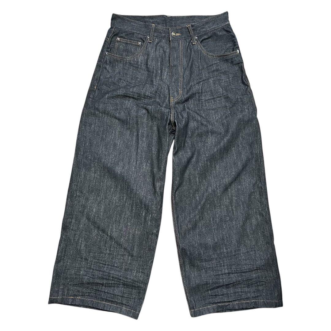 パンツ BELVET Baggy rigid denim black