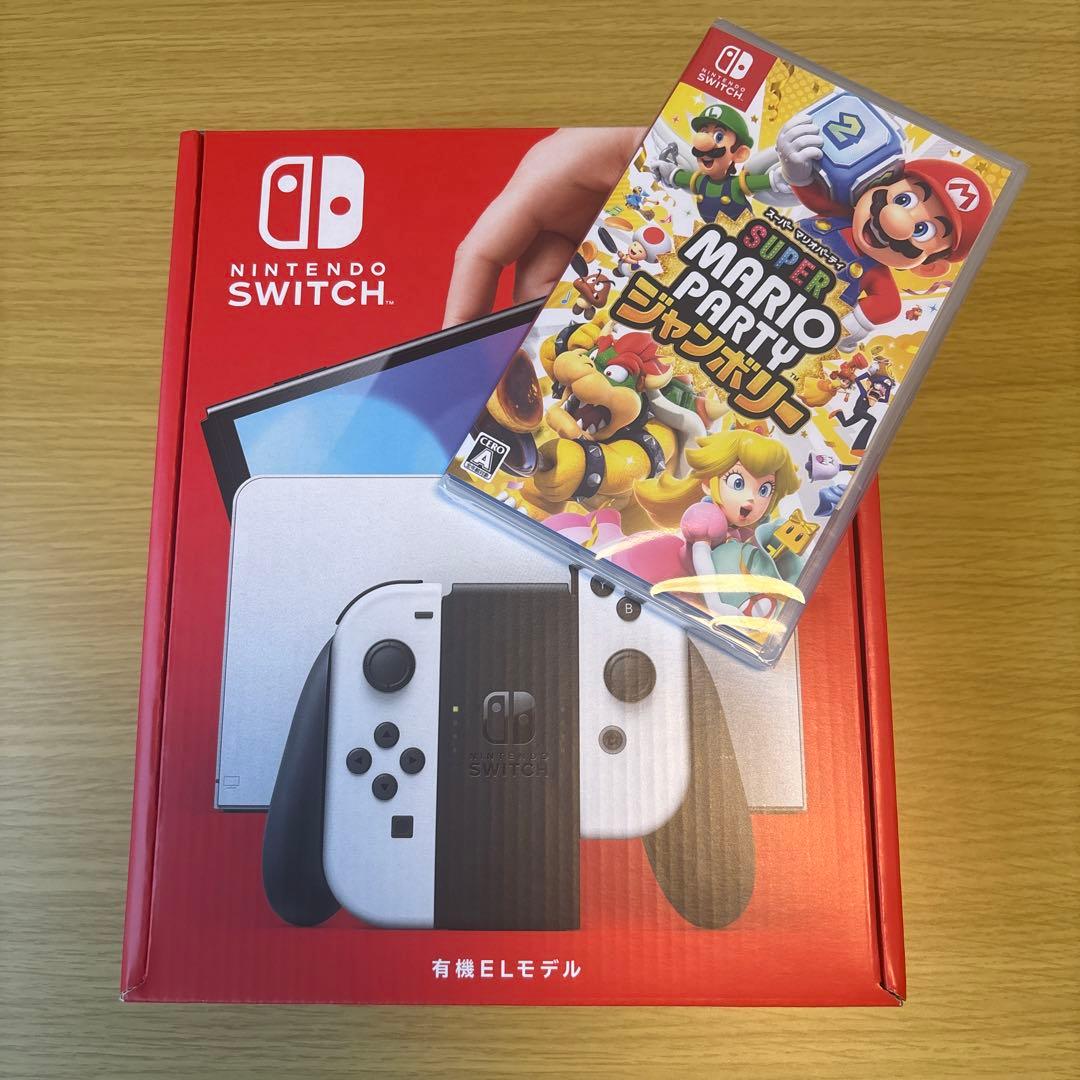 【新品未開封】有機ELモデル ホワイト & スーパーマリオパーティ ジャンボリー