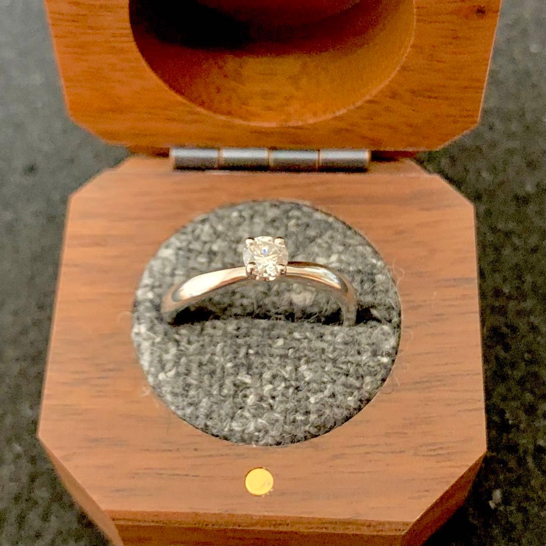 鎌倉彫金工房 指輪 8号 ダイヤモンド 0.2カラット プラチナ