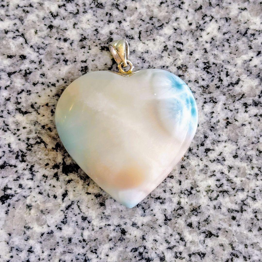 ピンクラリマー 特大ハート♡シルバー925 チャーム 希少 高品質 両面美しい✨