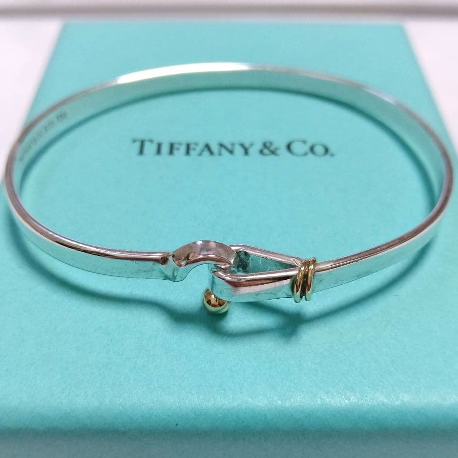 TIFFANY ティファニー フック＆アイ バングル コンビ 925×750