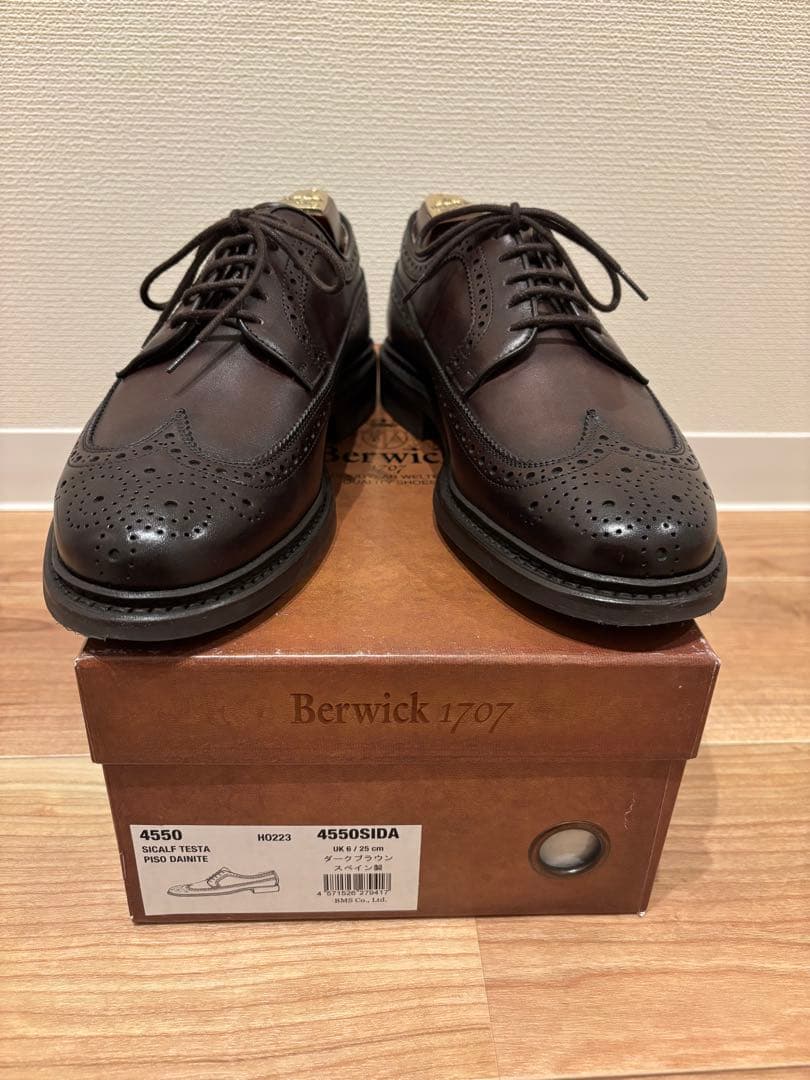 Berwick 4550 ダークブラウン ウィングチップ