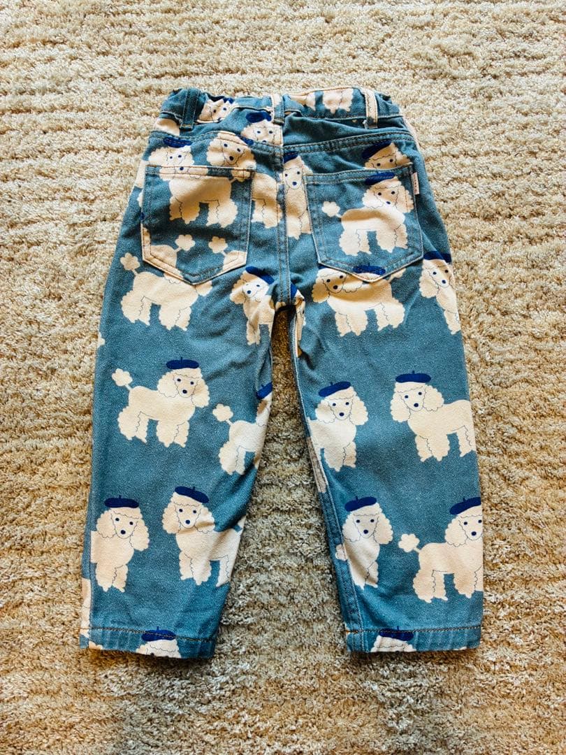 tiny cottons プードル柄デニム　4Y