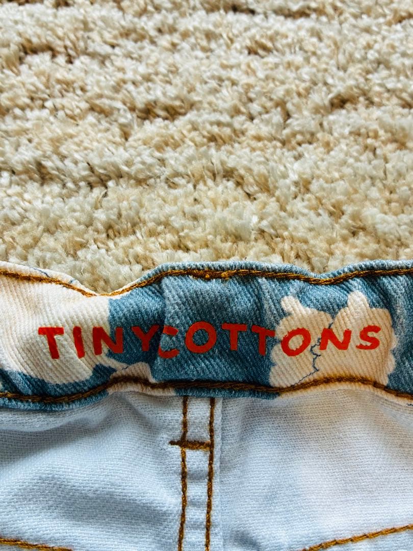 tiny cottons プードル柄デニム　4Y