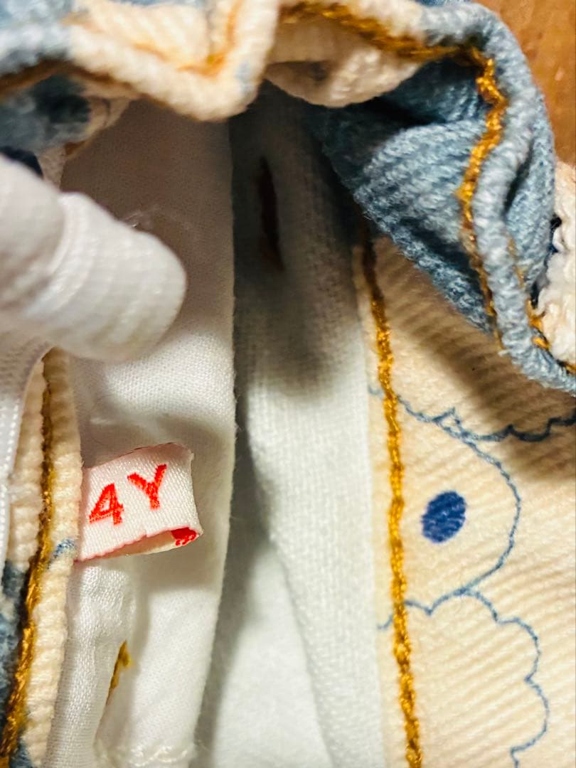 tiny cottons プードル柄デニム　4Y