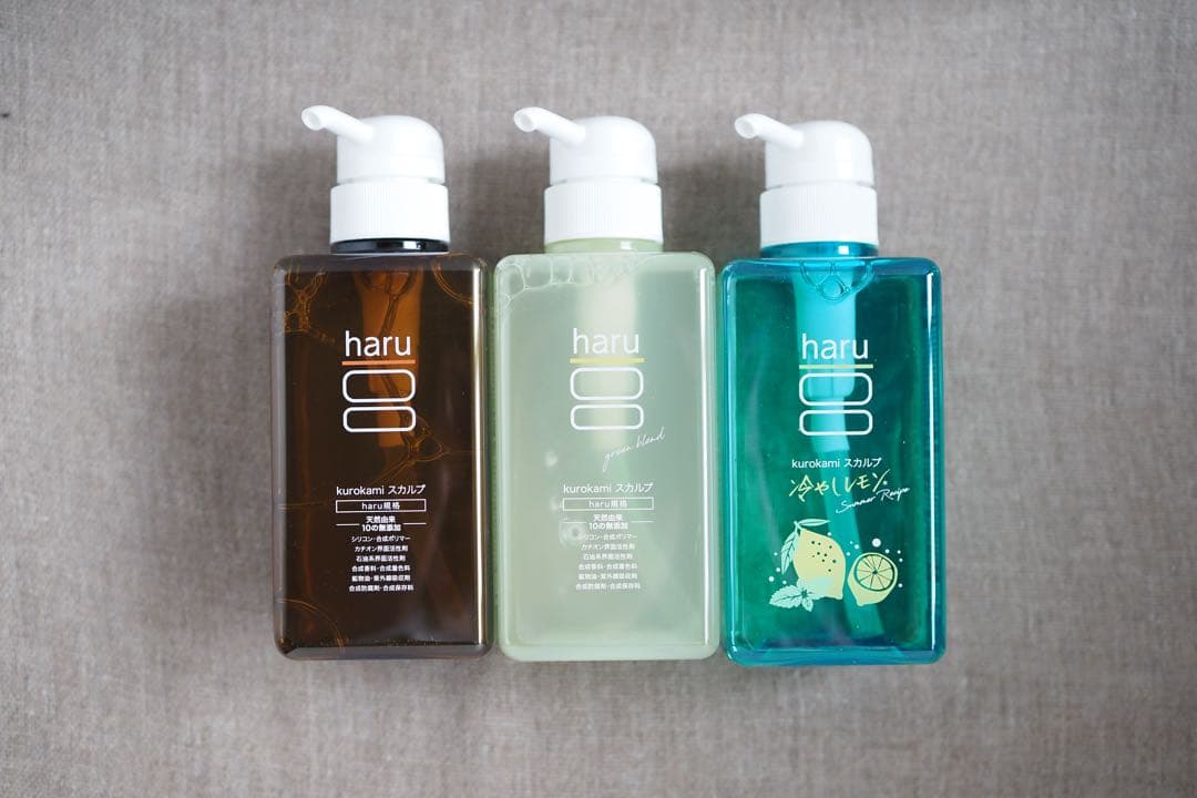 haru シャンプー 400ml×3本（オリジナル/グリーン/サマーレシピ）