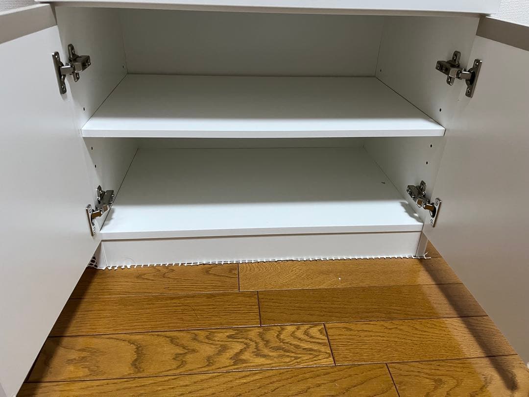 ホワイト レンジボード 引き出し付き