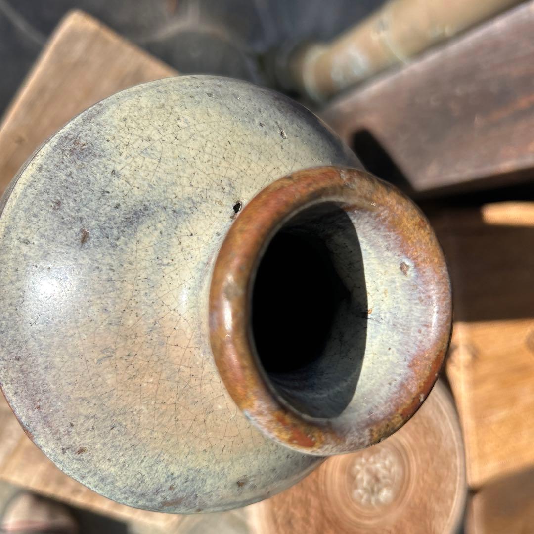 古美術 李朝 会寧 陶器 徳利とタグに記載あり