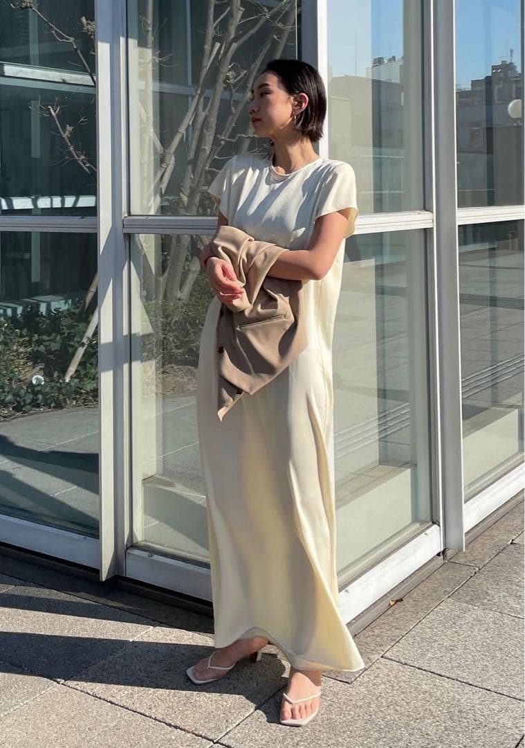 セール ETRE TOKYO サテンマキシワンピース 新品 タグ付き エトレ