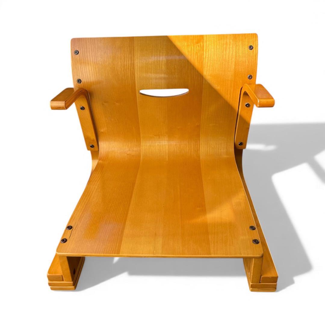 天童木工　楽座椅子　秋田木工　キツツキ、曲木　プライウッド　モダン　昭和レトロ