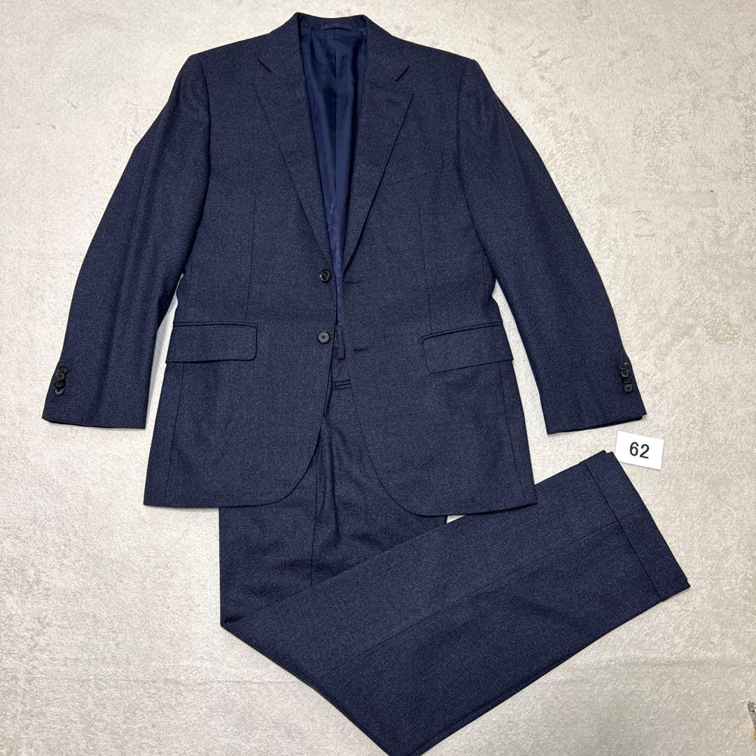 62 美品　シップス　SHIPS ロロピアーナ　スーツ　48 L ネイビー