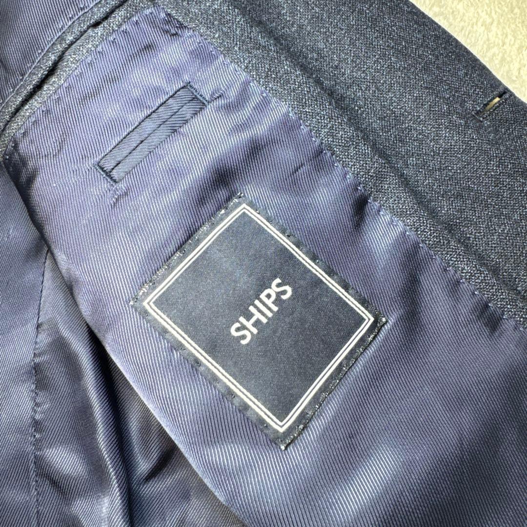 62 美品　シップス　SHIPS ロロピアーナ　スーツ　48 L ネイビー