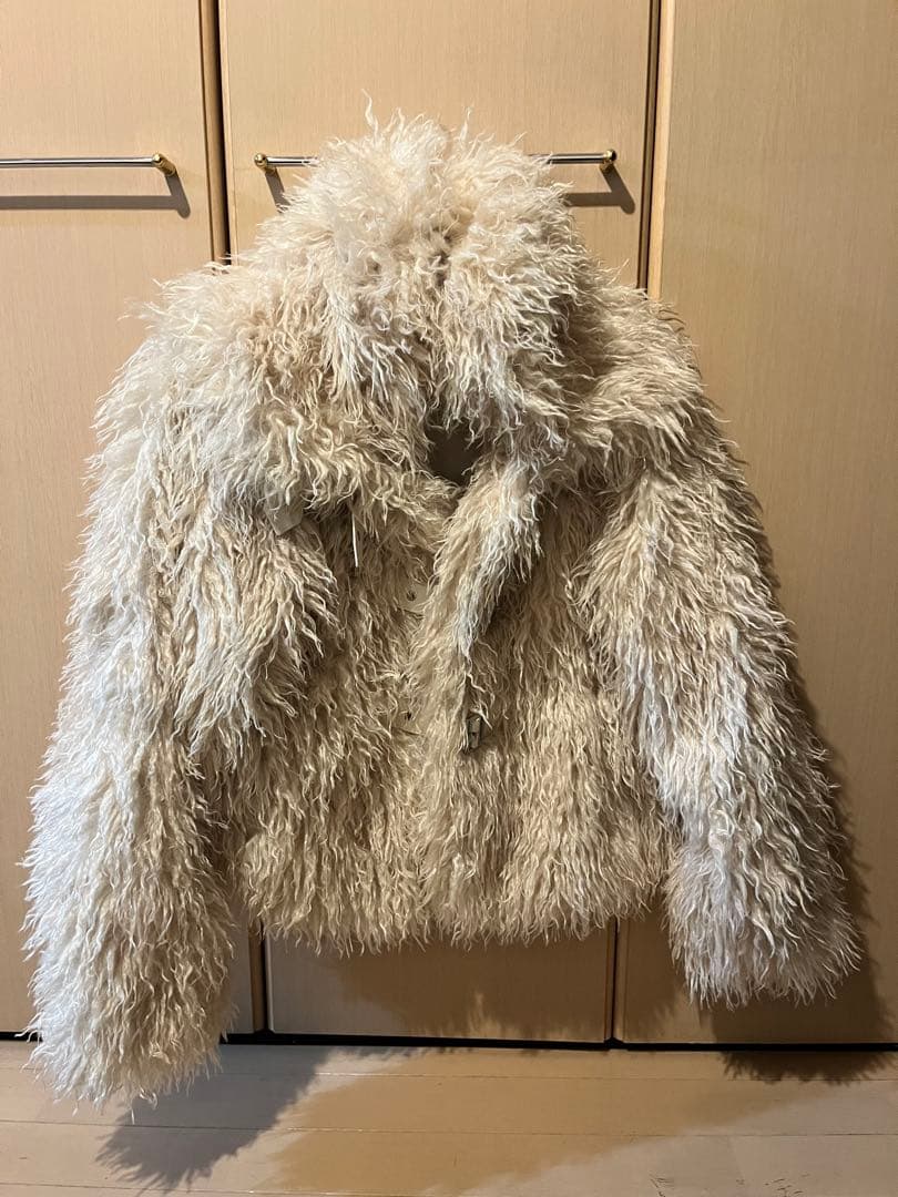 LAGUA GEM LONG FAUX FUR BELTED ジャケット