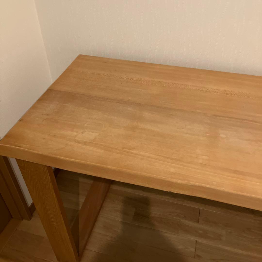 古彩 無垢天然木 デスク 幅130奥行60 ②