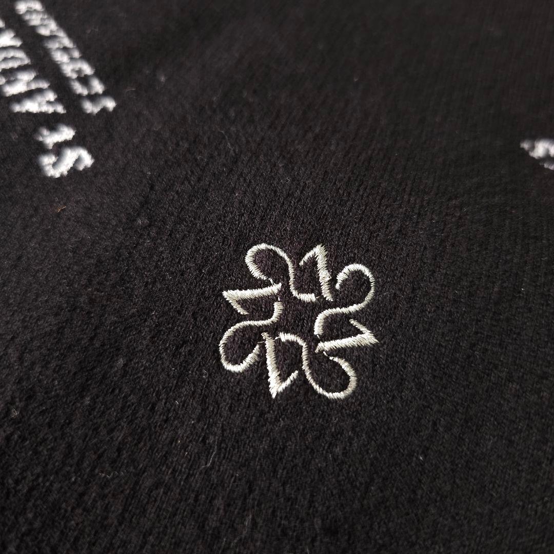 【セントアンドリュース】秋冬 総柄 ロゴネーム 長袖ゴルフニットセーター L