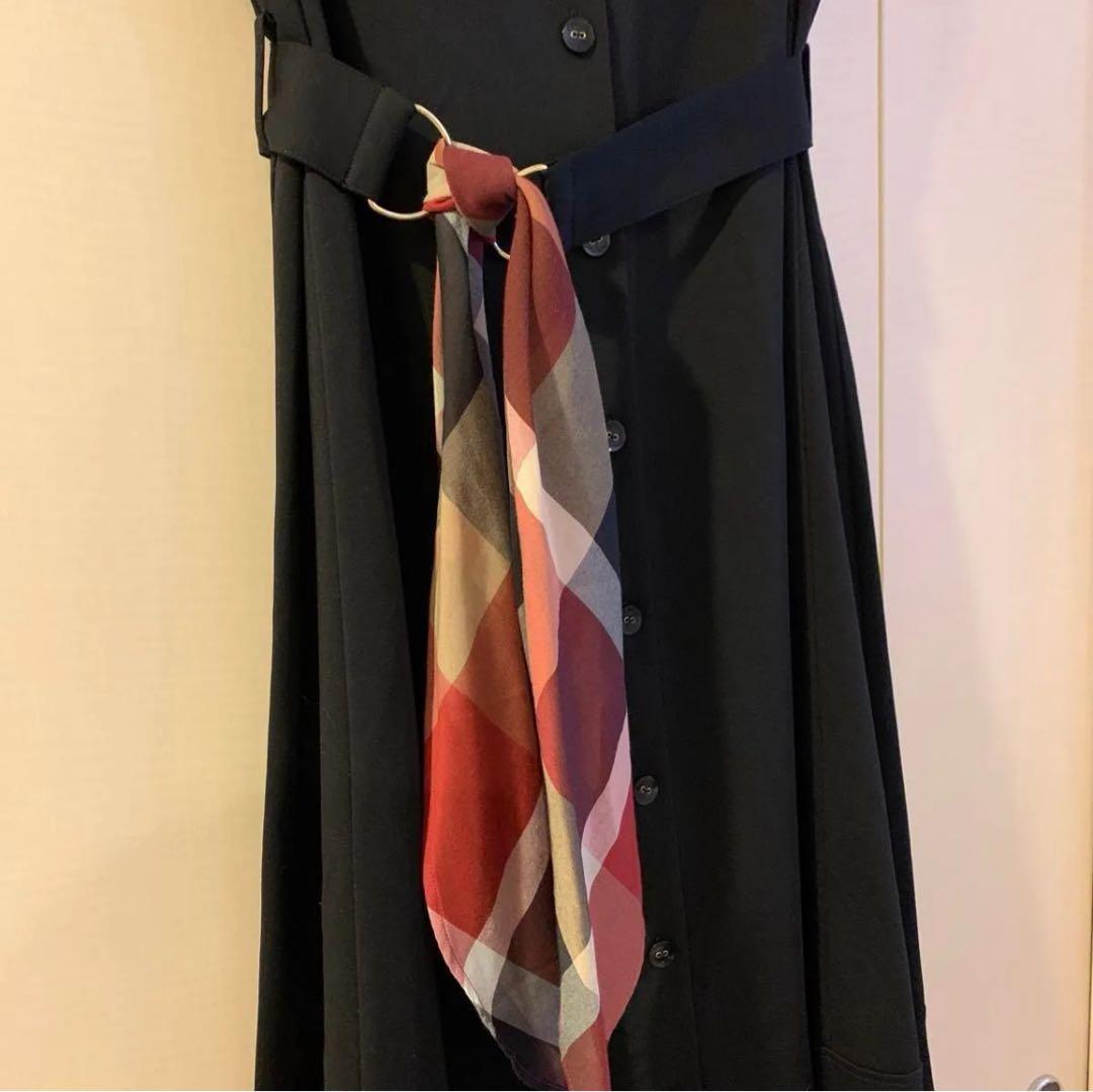 BURBERRY 2wayノースリーブワンピースウエストマークBLUELABEL
