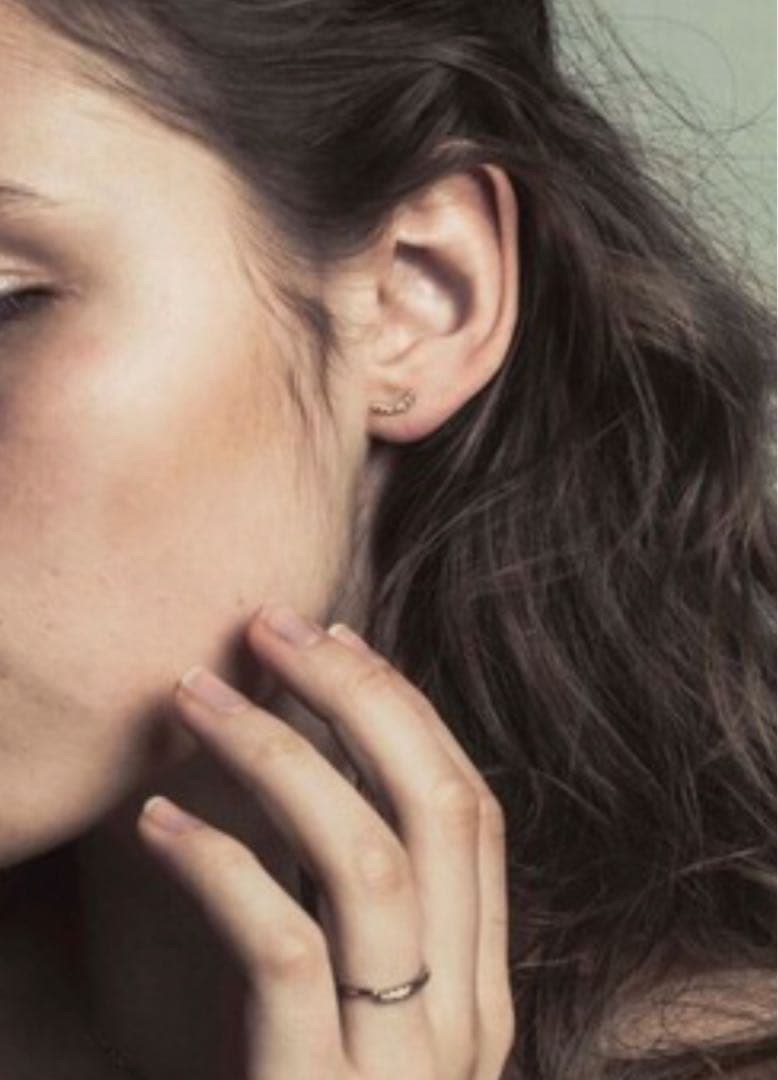 kanon【ete】K18YGダイヤモンド ピアス0.03ct（片耳用）