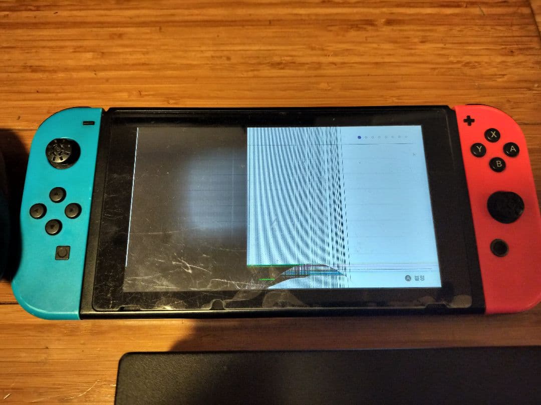 Nintendo Switch 本体 赤/青 一式 ジャンク品 画面破損