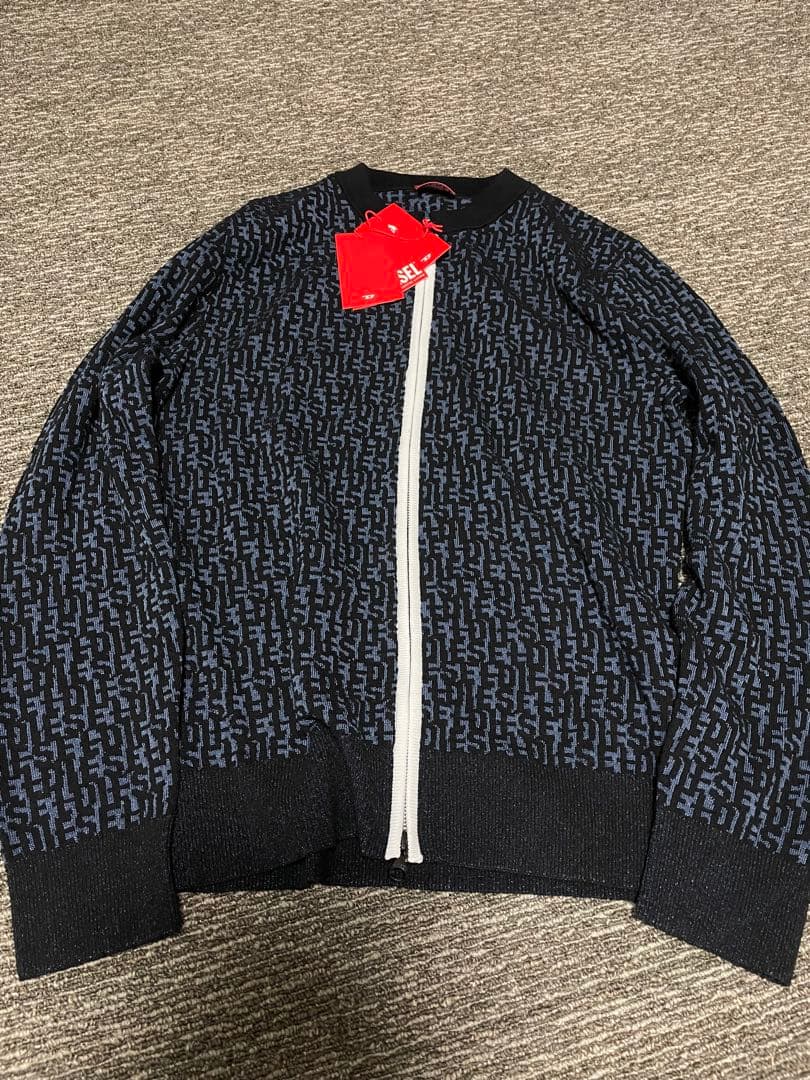 ERIKA Diesel] メンズ ニット ジップアップ カーディガン総柄