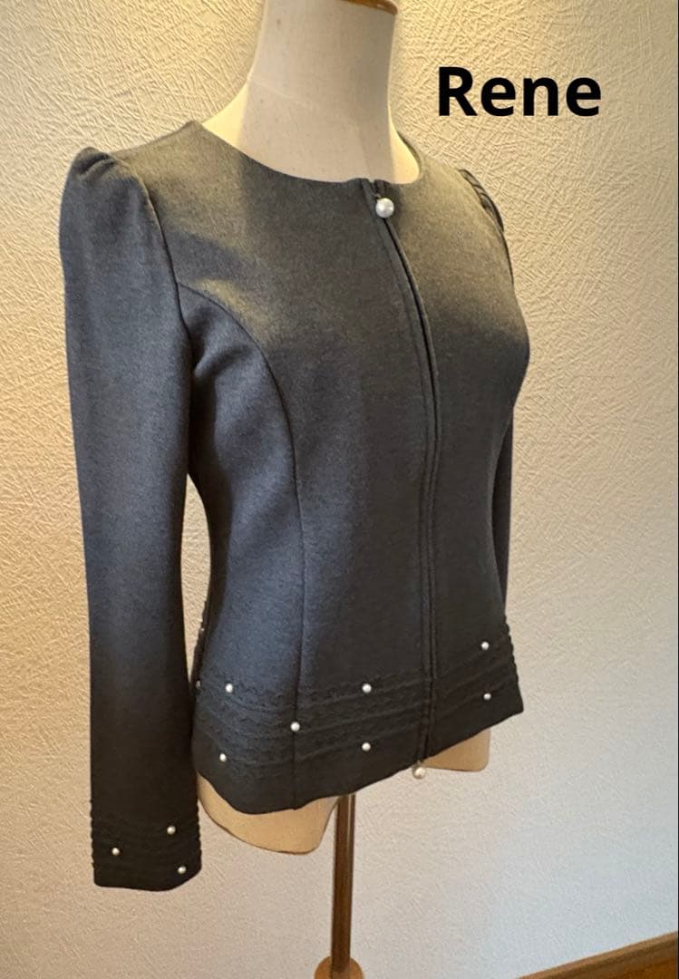 試着のみ⭐︎René カーディガン 34 トップス　グレー