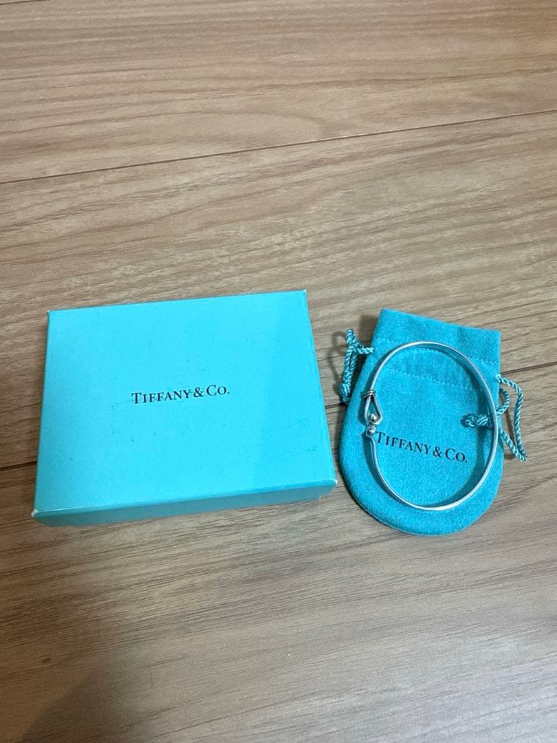 ティファニー TIFFANY フックアンドアイバ ングル シルバー ゴールド
