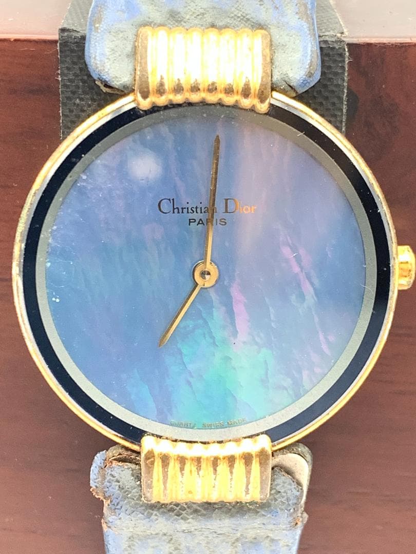 【不動】Christian Dior バギラ　腕時計　レザーベルト