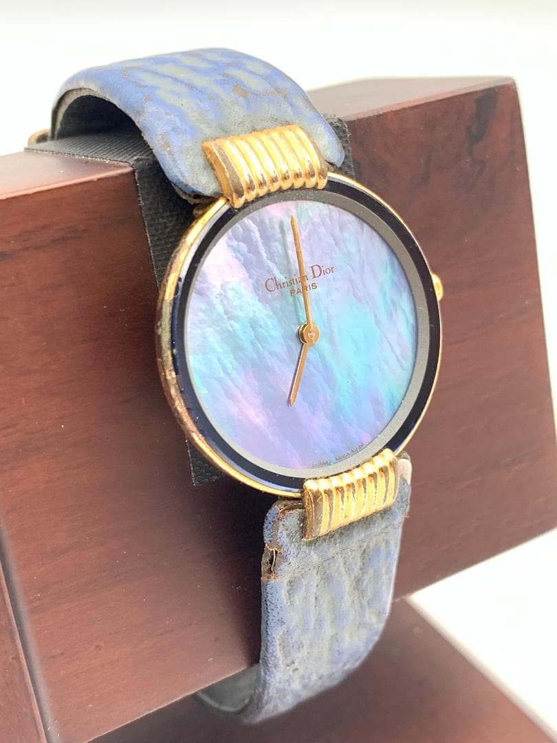 【不動】Christian Dior バギラ　腕時計　レザーベルト