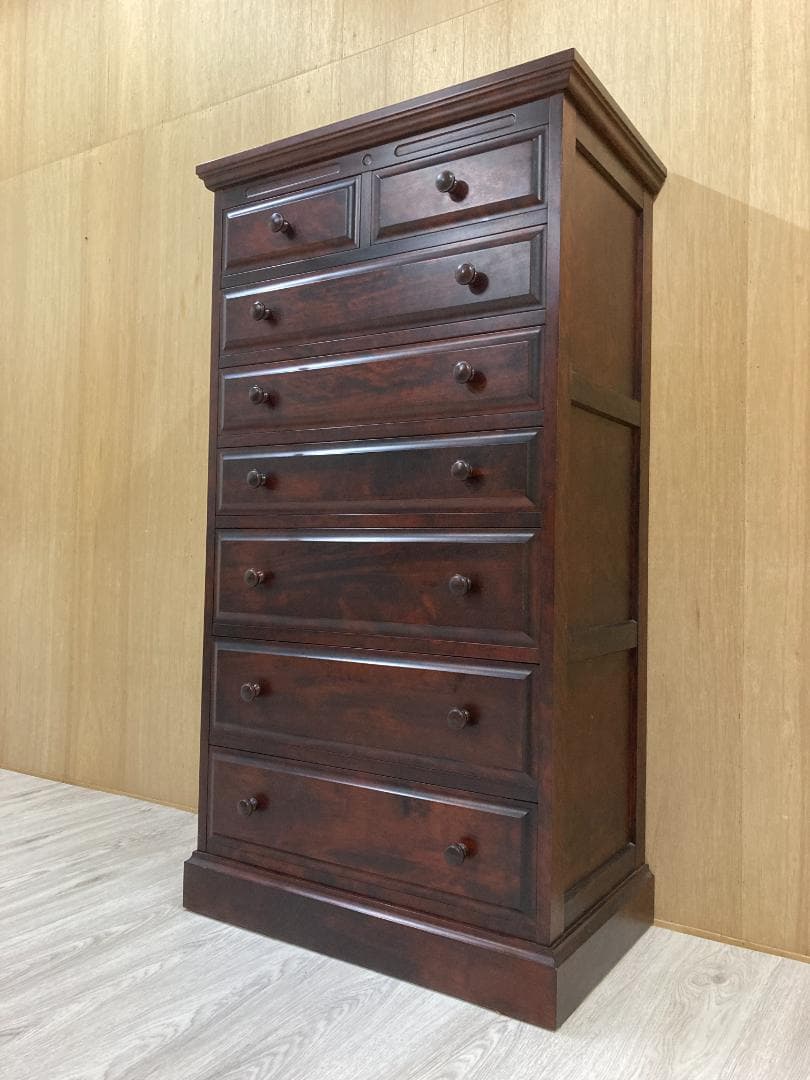 神居民芸 整理箪笥 樺材 無垢材 民芸家具 ７段引き出し 収納チェスト　北海道