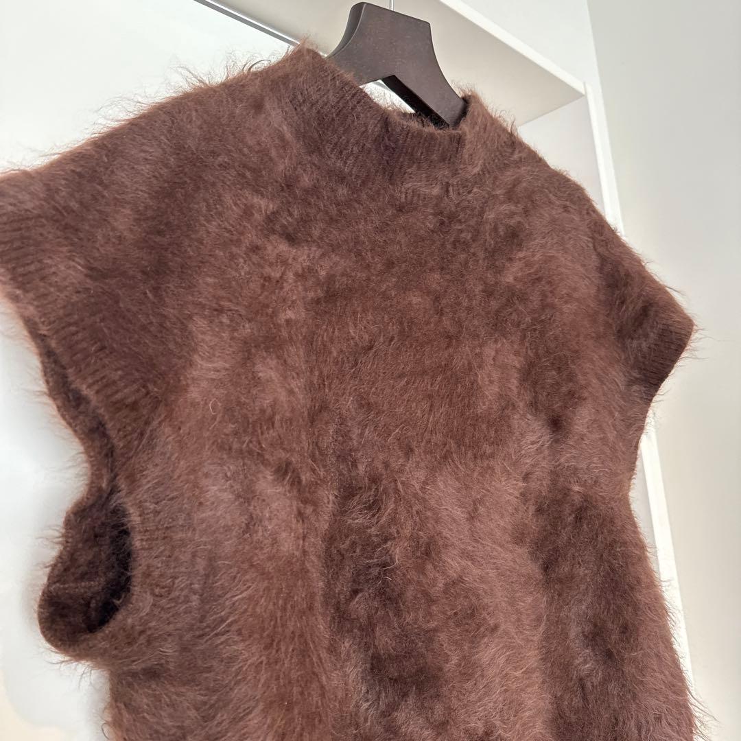 BLAMINK ブラミンクカシミアファー ベスト ニット　 38