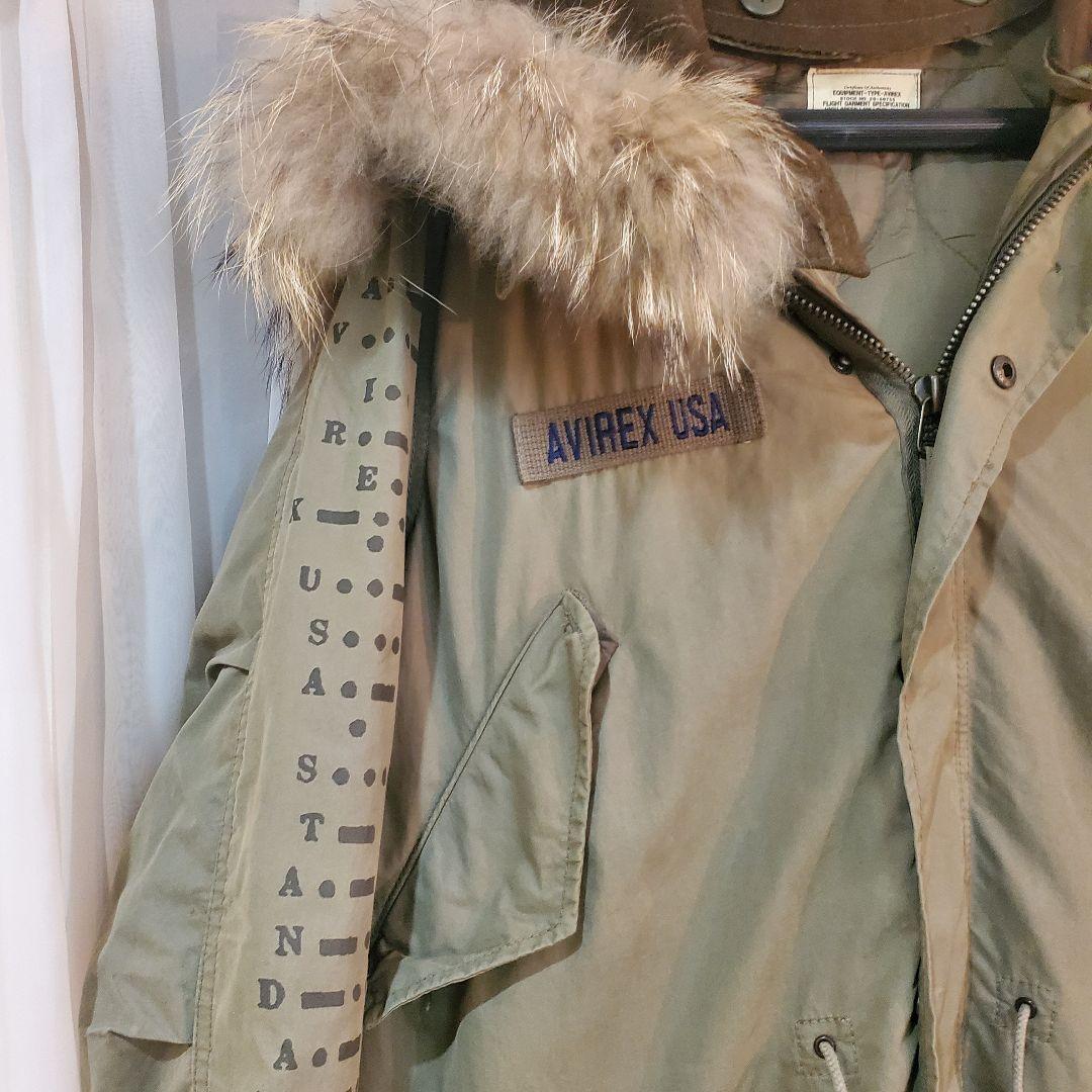 AVIREX USA スカル刺繍 　モッズジャケット