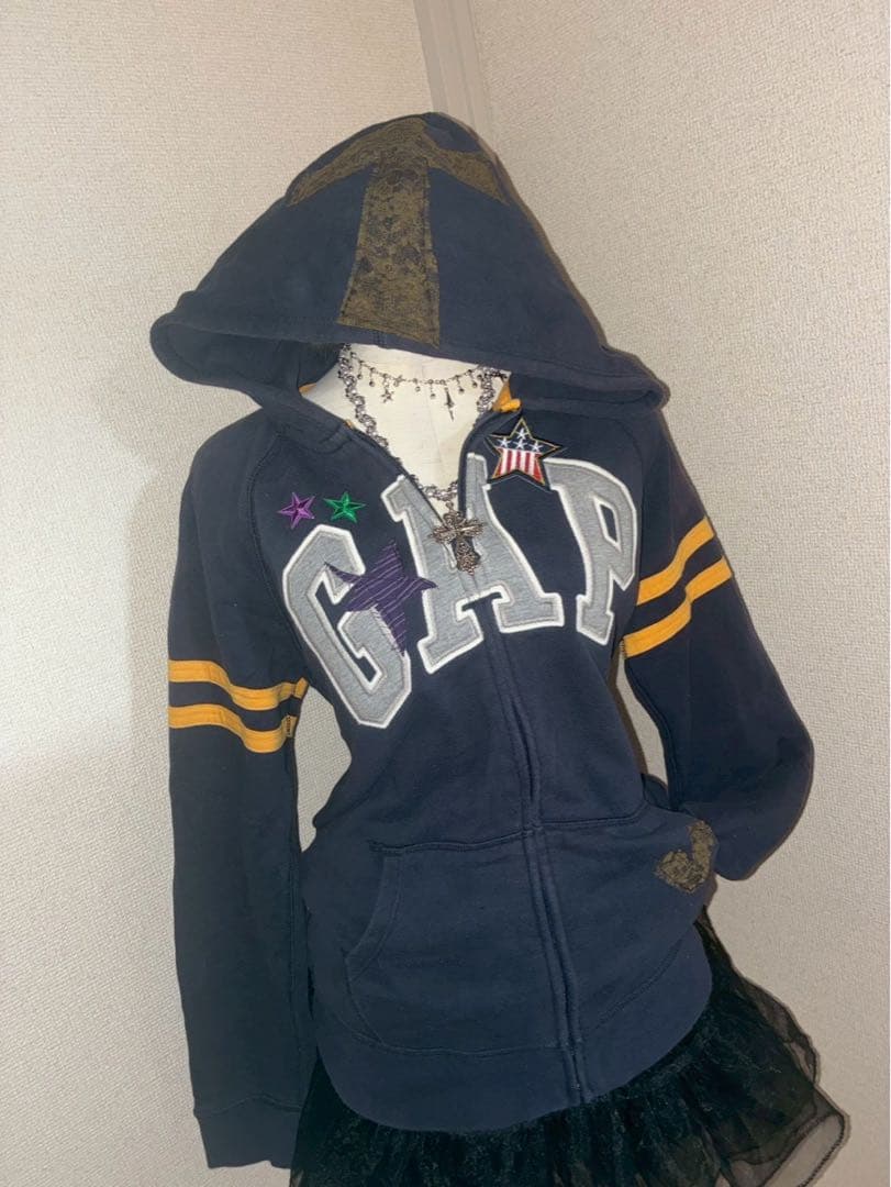 レア★y2k GAP 再構築 十字架 星 ワッペン平成ギャル フェアリーグランジ