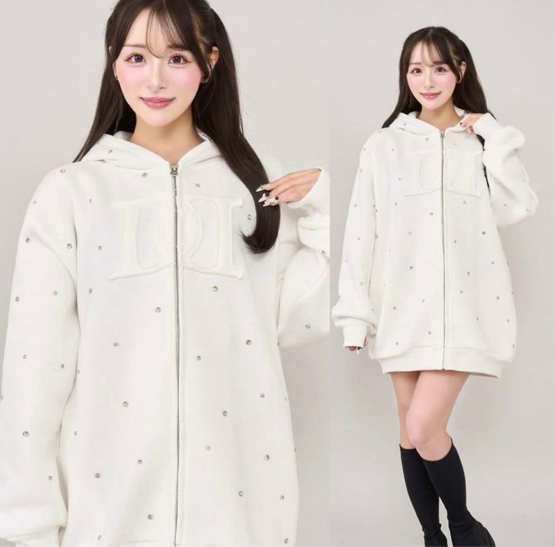 Darich DDロゴビジュージップパーカー ホワイト