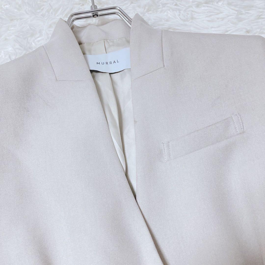 ミューラル　ロングベスト　ジレ　ノーカラー　通勤　オフィス　大人カジュアル　F