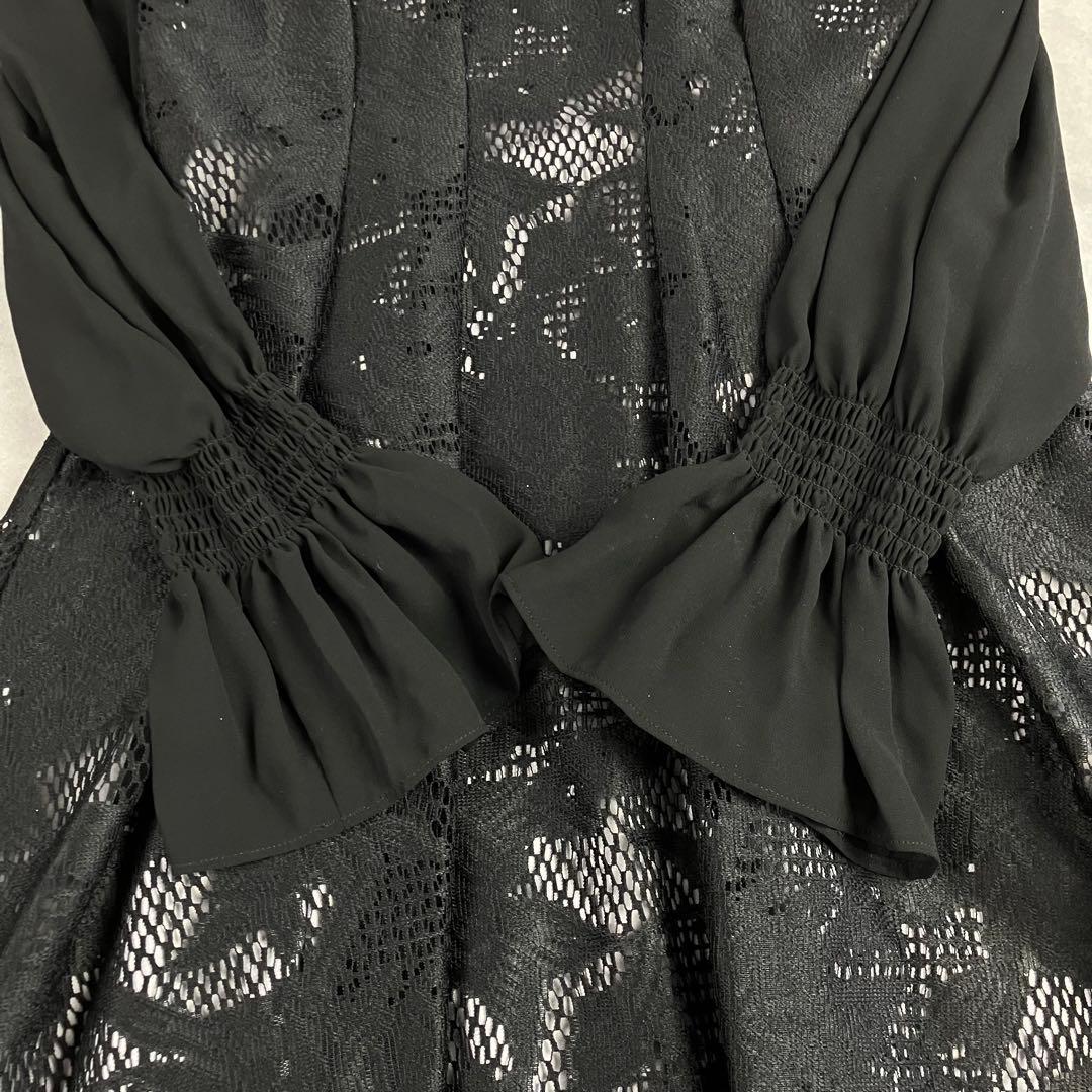 niana アシンメトリーレース切替ロングドレス 結婚式 お呼ばれ パーティ