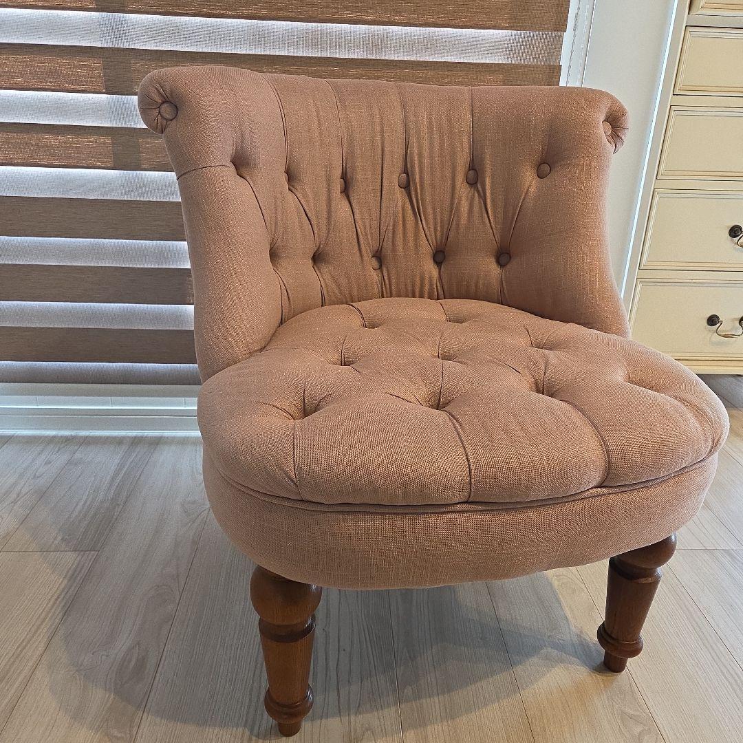 miumiu*様　クラシック ピンク ファブリック 1人掛けソファ